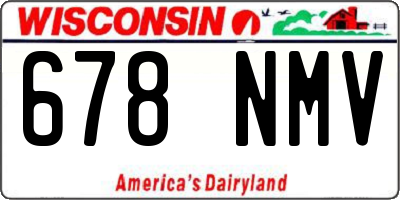 WI license plate 678NMV