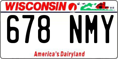 WI license plate 678NMY
