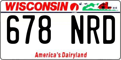 WI license plate 678NRD
