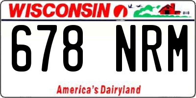 WI license plate 678NRM