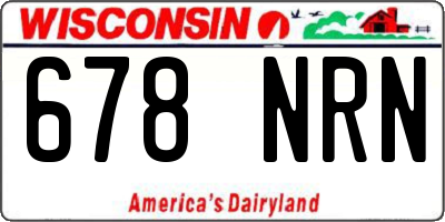 WI license plate 678NRN