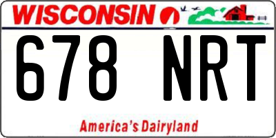 WI license plate 678NRT
