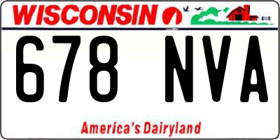 WI license plate 678NVA