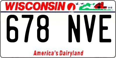 WI license plate 678NVE