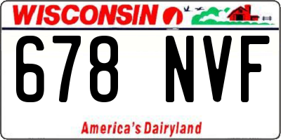 WI license plate 678NVF
