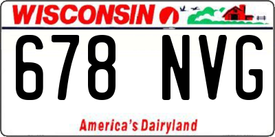 WI license plate 678NVG