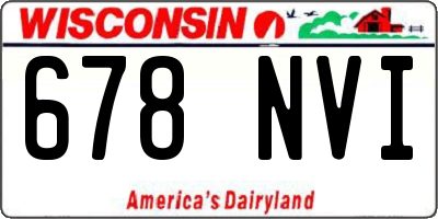 WI license plate 678NVI