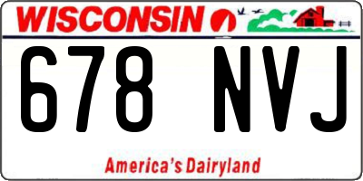 WI license plate 678NVJ