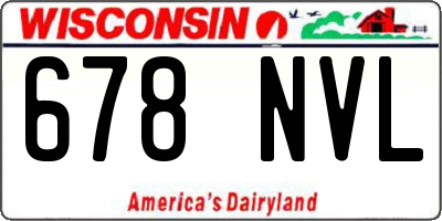 WI license plate 678NVL