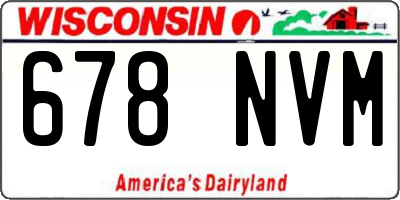 WI license plate 678NVM