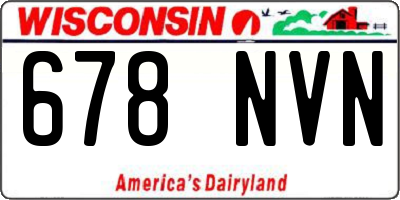 WI license plate 678NVN