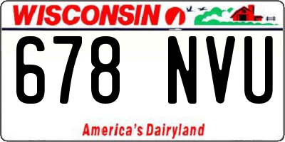 WI license plate 678NVU