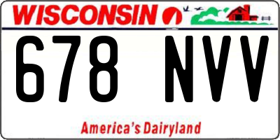 WI license plate 678NVV