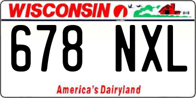 WI license plate 678NXL
