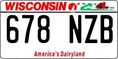 WI license plate 678NZB