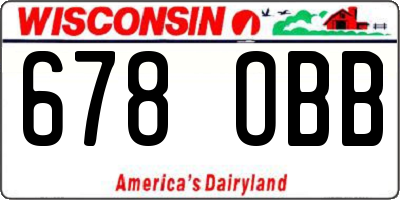 WI license plate 678OBB