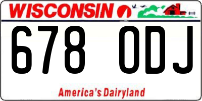 WI license plate 678ODJ