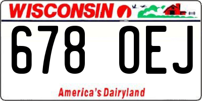 WI license plate 678OEJ