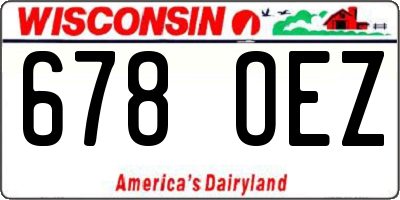 WI license plate 678OEZ