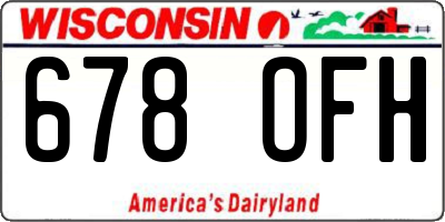 WI license plate 678OFH