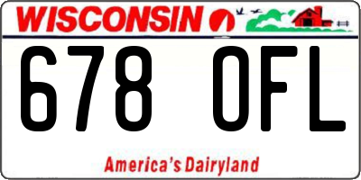 WI license plate 678OFL