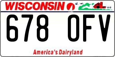 WI license plate 678OFV