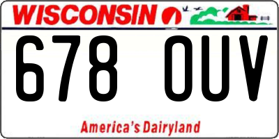 WI license plate 678OUV