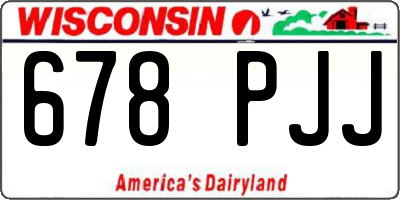 WI license plate 678PJJ