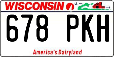 WI license plate 678PKH