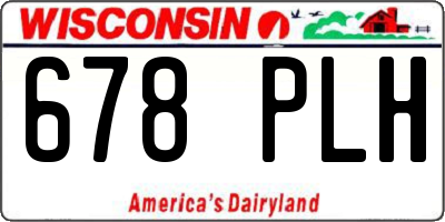 WI license plate 678PLH