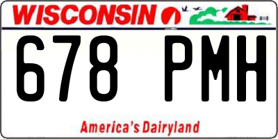 WI license plate 678PMH