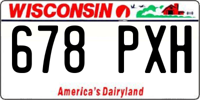 WI license plate 678PXH