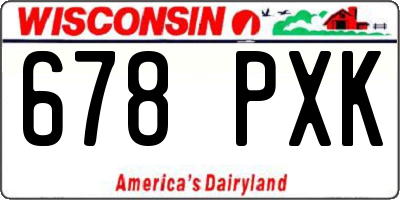 WI license plate 678PXK