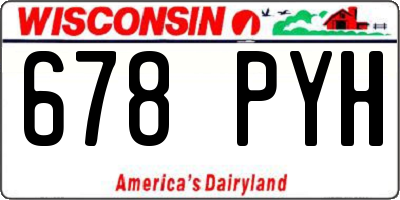 WI license plate 678PYH