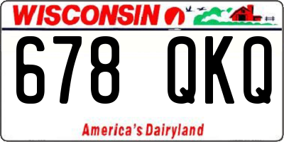 WI license plate 678QKQ