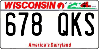 WI license plate 678QKS