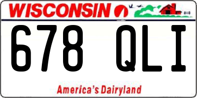 WI license plate 678QLI