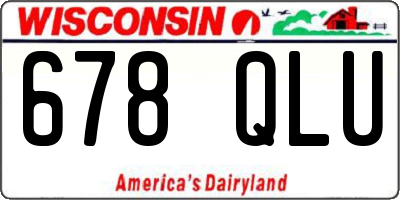 WI license plate 678QLU