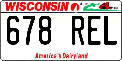 WI license plate 678REL