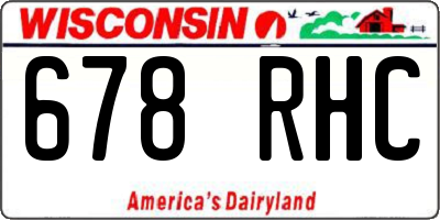 WI license plate 678RHC