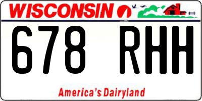 WI license plate 678RHH