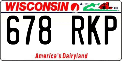 WI license plate 678RKP