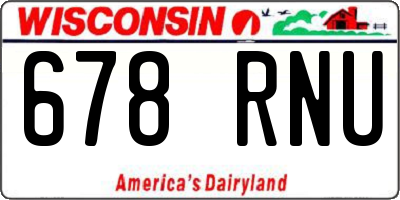 WI license plate 678RNU