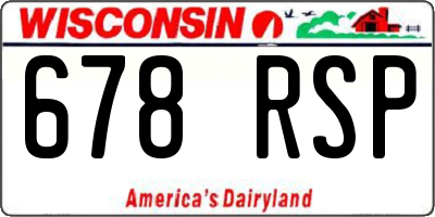 WI license plate 678RSP