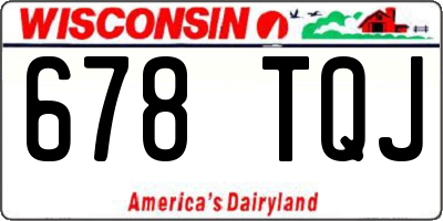 WI license plate 678TQJ