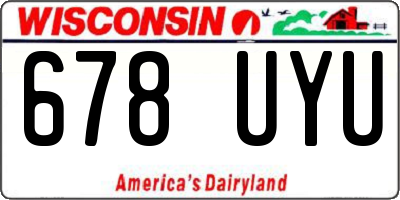 WI license plate 678UYU