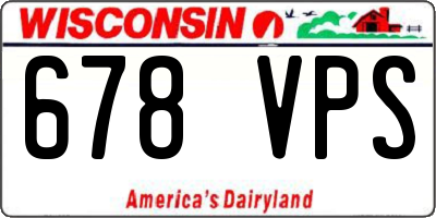 WI license plate 678VPS