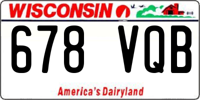 WI license plate 678VQB