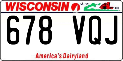 WI license plate 678VQJ