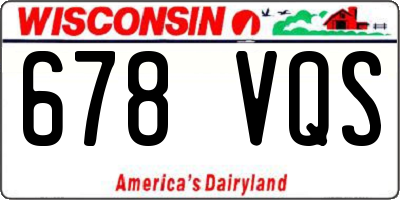 WI license plate 678VQS